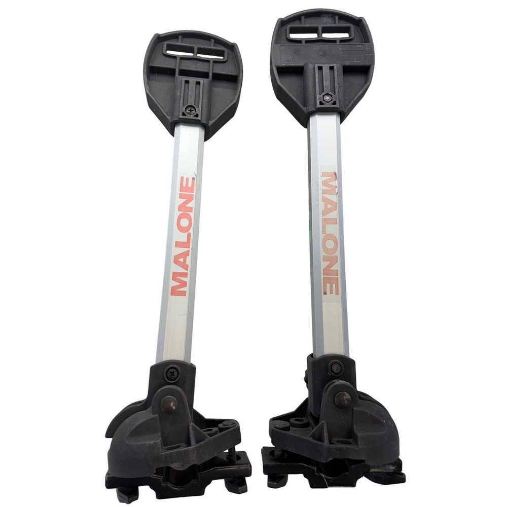 Malone Kayak Carrier Uprights Folding Roof Rack Aluminum Silver Black Pair 20in